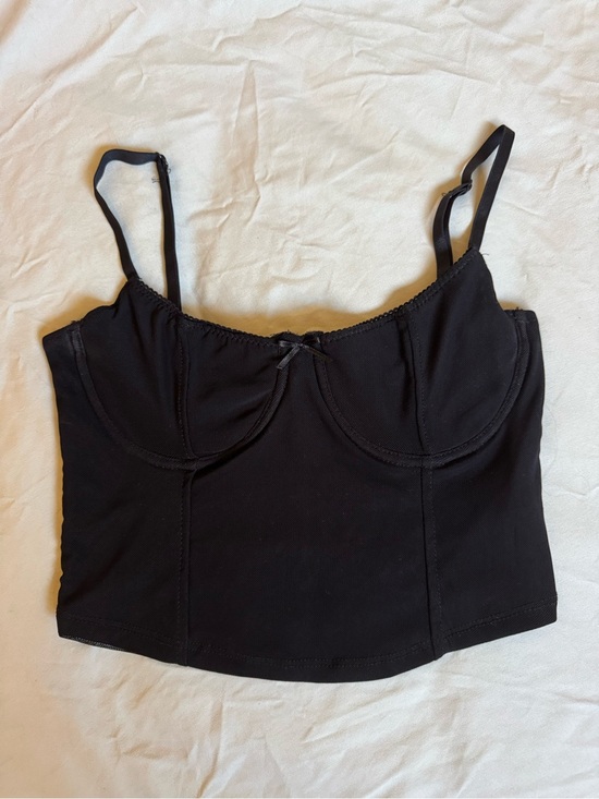 Urban Heritage Tops - Urban Heritage Black Cropped Bustier Tank Top size: XS - S